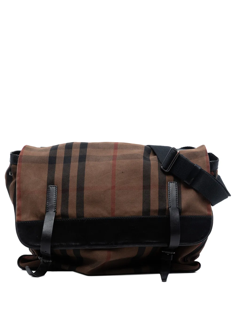 Burberry Pre-Owned 2000-2017 House Check Canvas Flap crossbody bag - Marrone