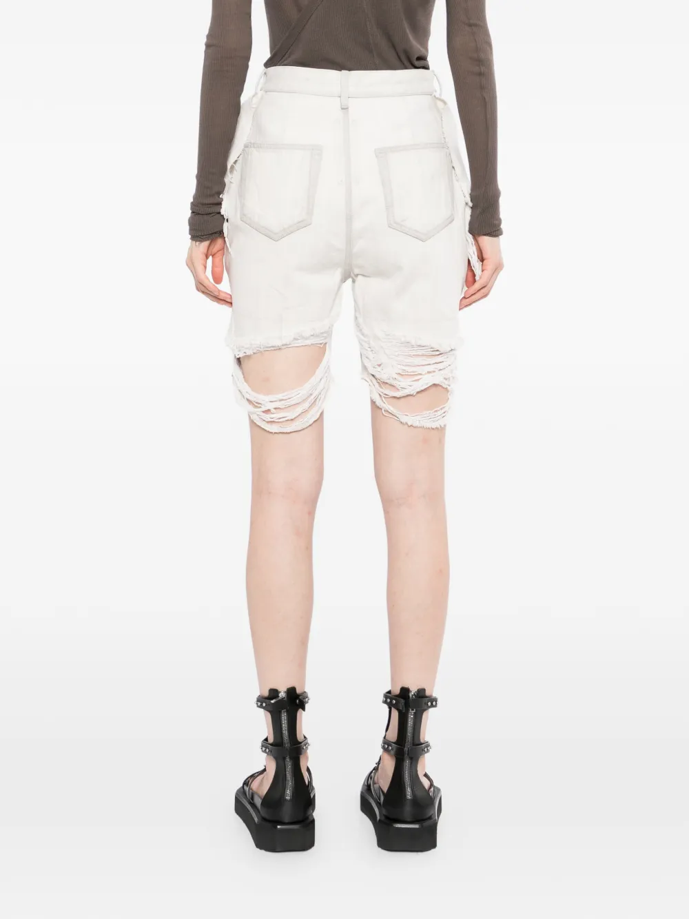 Rick Owens DRKSHDW Slivered shorts Beige