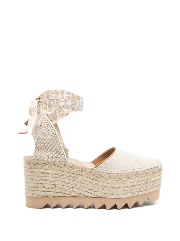 Stella McCartney Gaia Platform Espadrilles in Neutrals