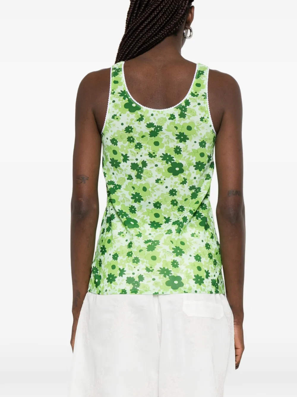 Miu Top met bloemenprint Groen