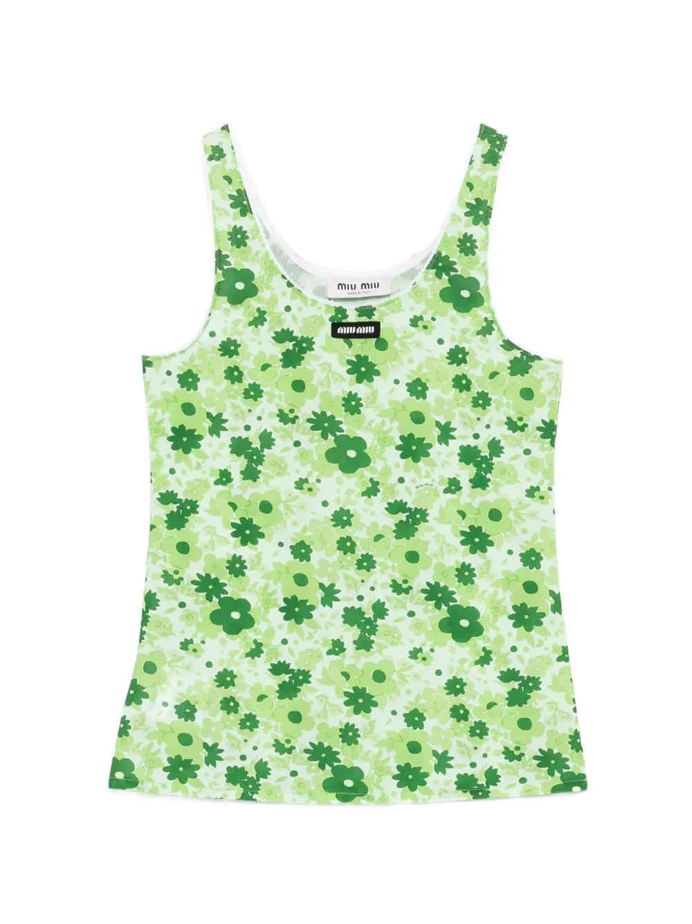 Miu Miu floral-print top - Grün