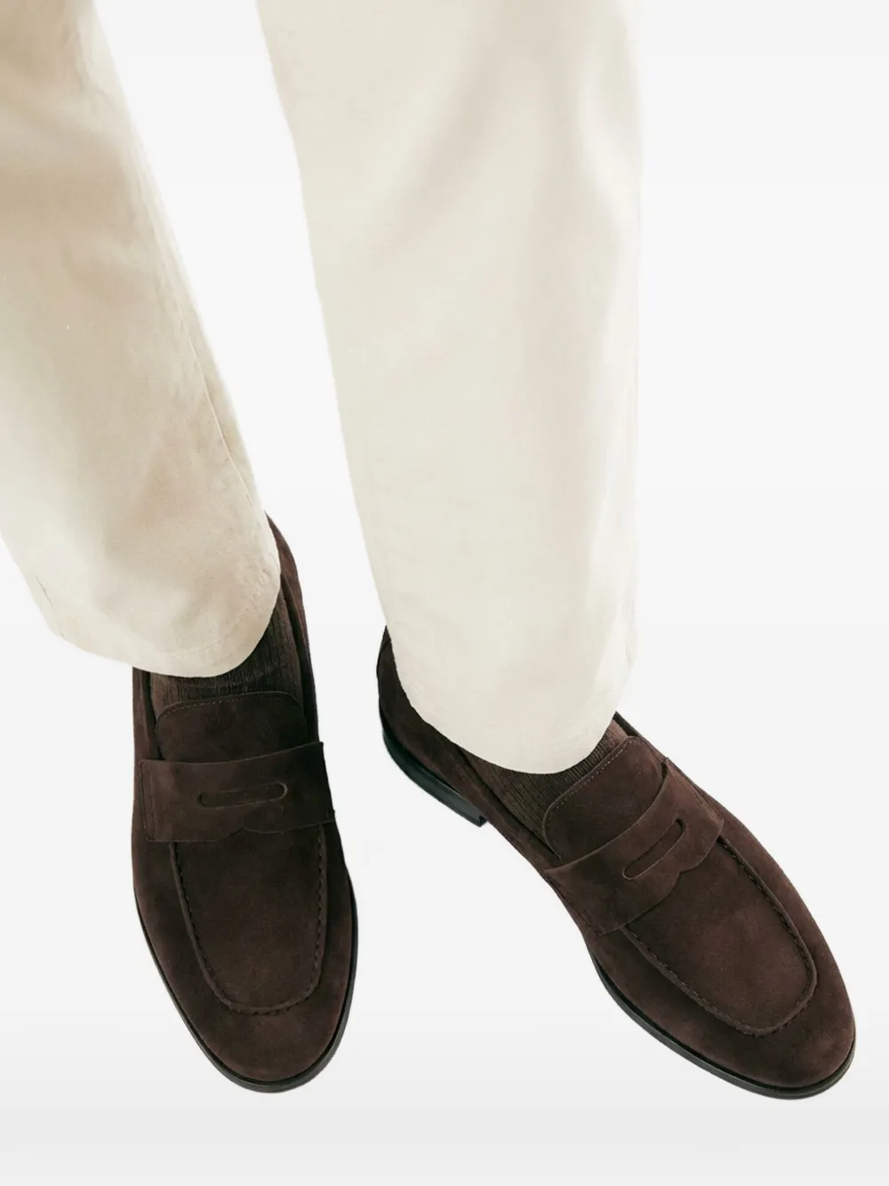 Scarosso Gregory loafers met penny bandje Bruin