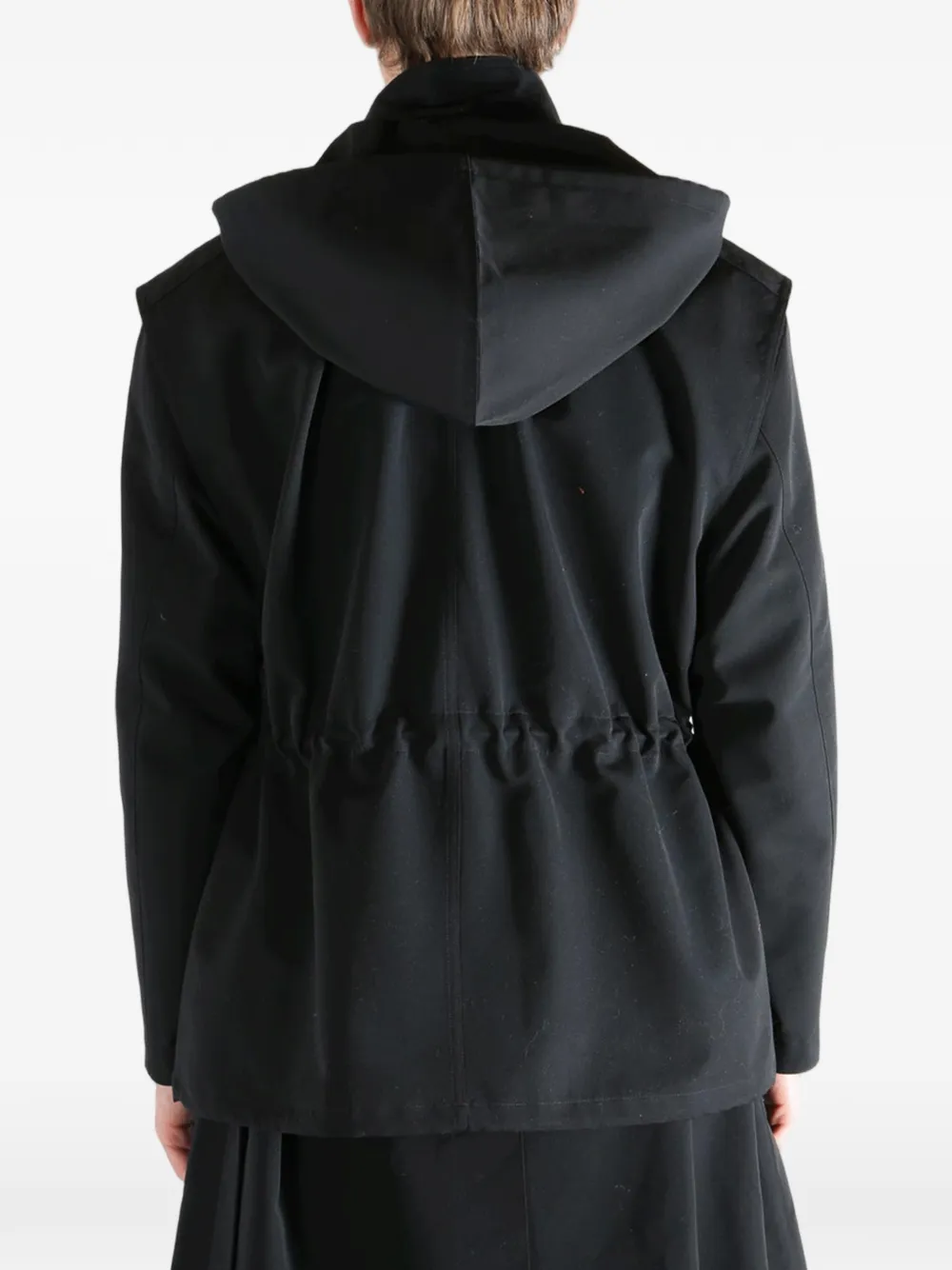 Auralee Wollen Max canvas gilet Zwart