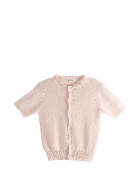 Auralee button short-sleeve cardigan