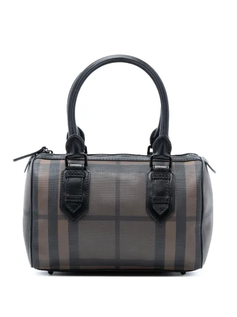 Burberry Pre-Owned 2000-2017 Smoke Check Chester Boston Tasche aus beschichtetem Canvas