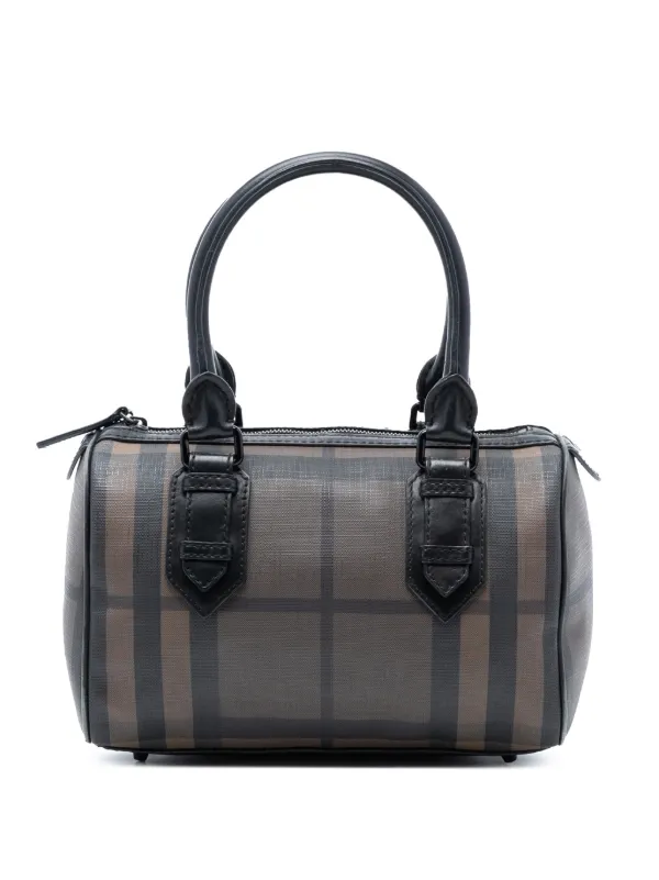 BURBERRY ボストンバッグ Burberry Pre-Owned 2000-2017 Smoke Check Coated Canvas Chester