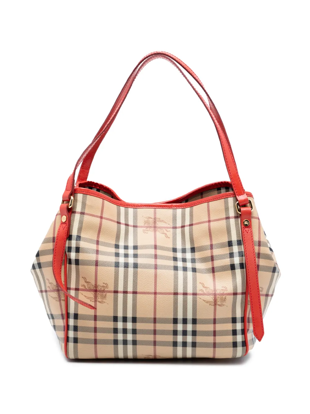 Burberry Pre-Owned 2000-2017 Small Haymarket Check Coated Canvas Canterbury tote bag - Arancione