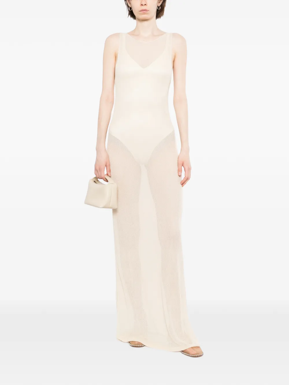 RUOHAN Mouwloze jurk Beige