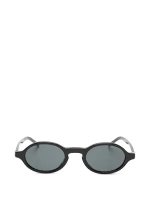 ブラックラウンドフレームサングラス Saint Laurent Eyewear SL M161 ラウンドフレーム サングラス