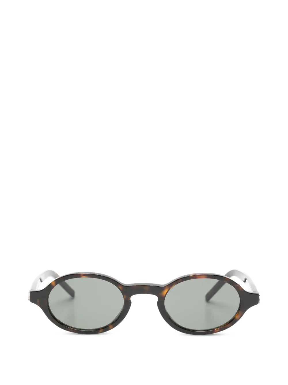 Saint Laurent Eyewear Sonnenbrille mit ovalem Gestell - Braun