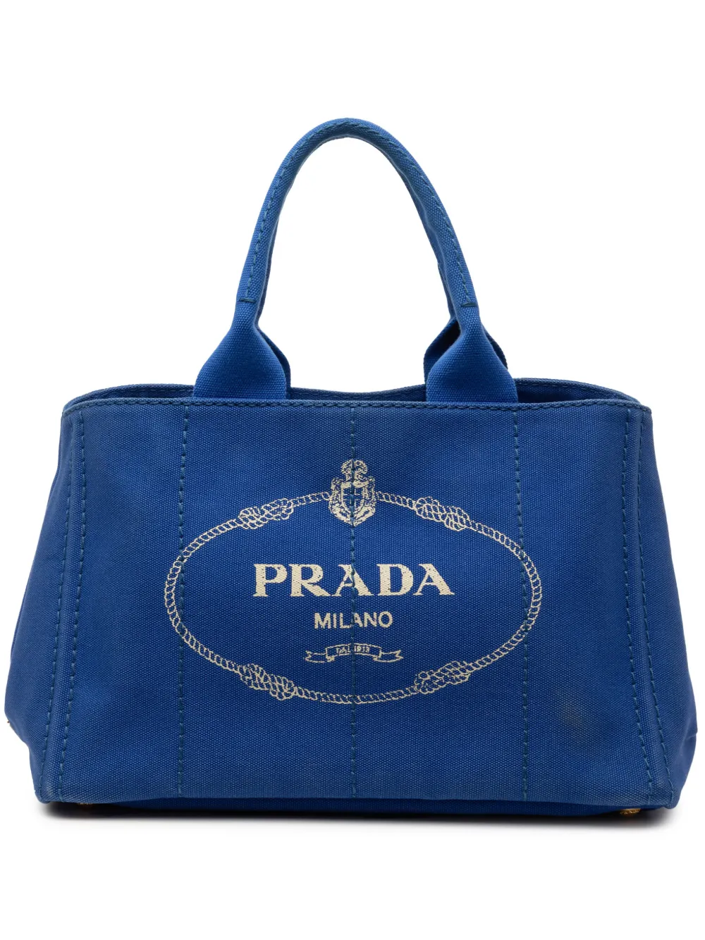 Prada Pre-Owned 2013-2025 Canvas Canapa Logo satchel - Blu