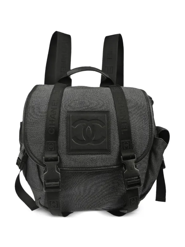 Chanel Pre-owned Sport Line Backpack in Grey