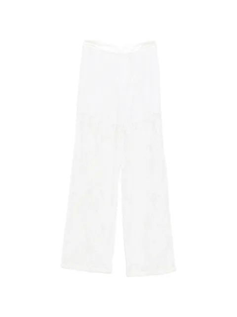 Isabelle Blanche floral-motif trousers