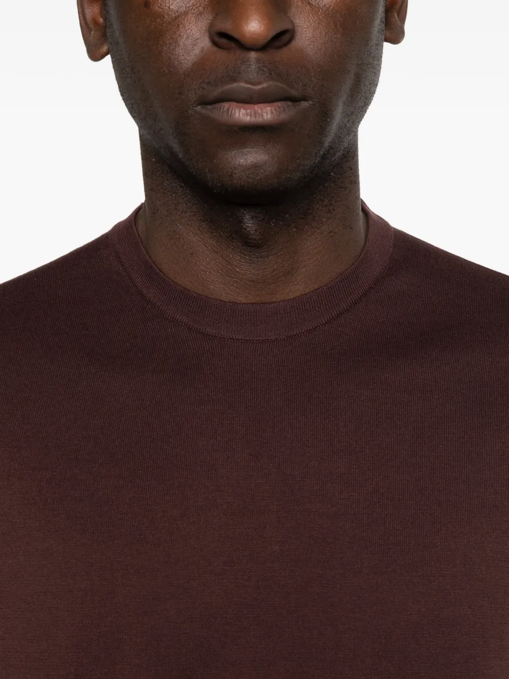 John Smedley T-shirt met korte mouwen Bruin