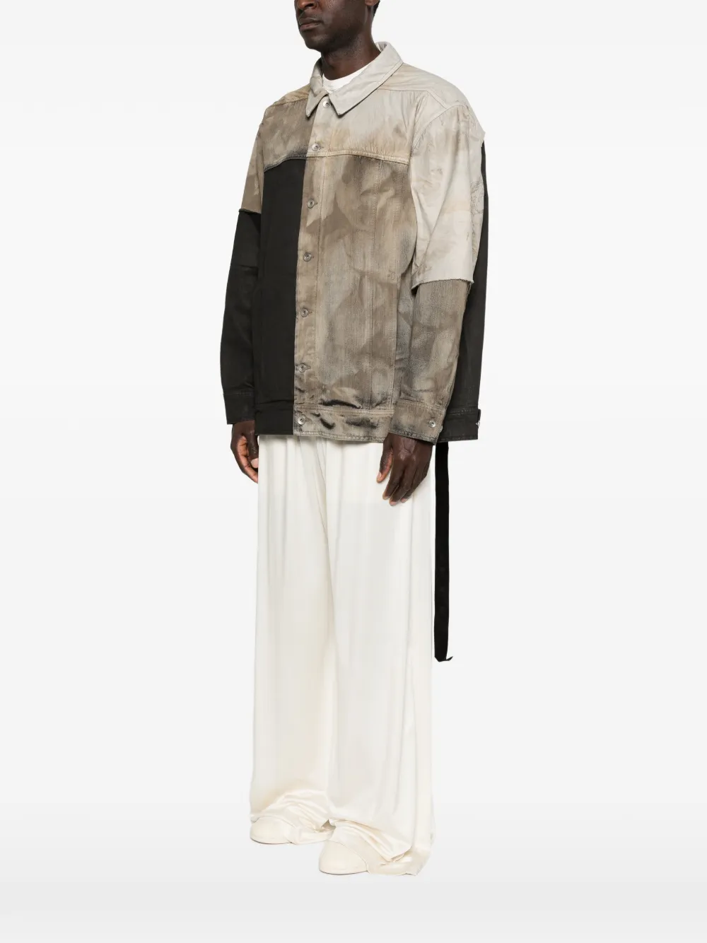 Rick Owens DRKSHDW Jumbo Worker jack met vlakken Beige