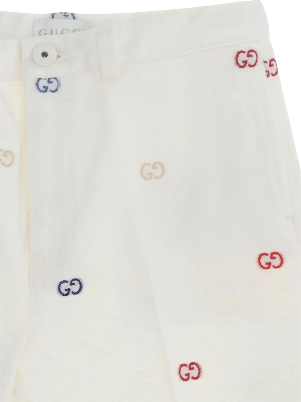 Gucci Kids Bermuda shorts met jacquard Wit