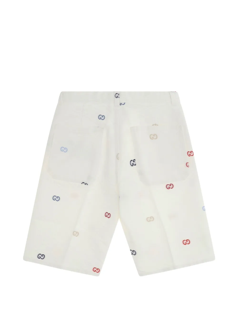 Gucci Kids Bermuda shorts met jacquard Wit