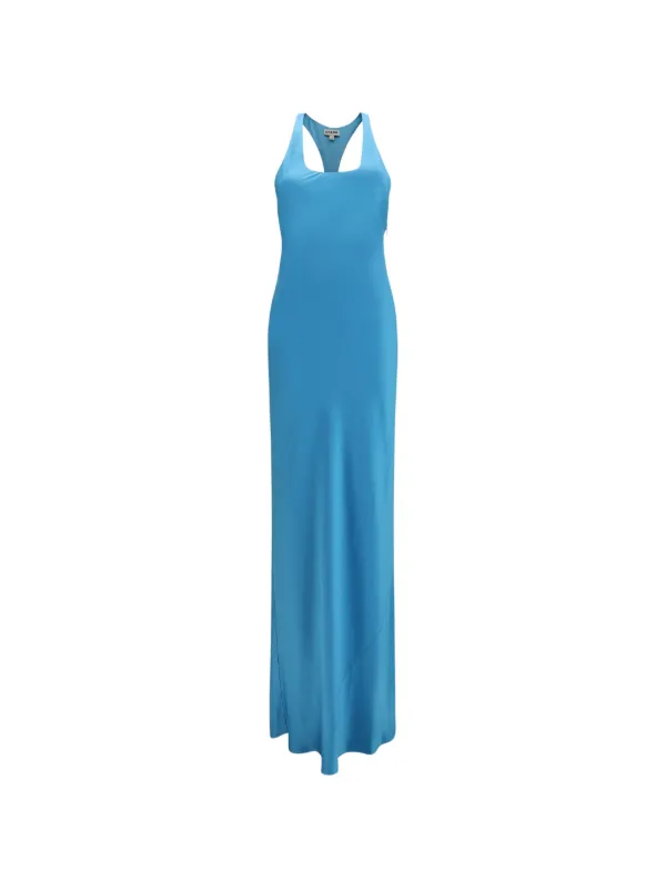 STAUD Juanita Maxi Dress | Blue | FARFETCH KW