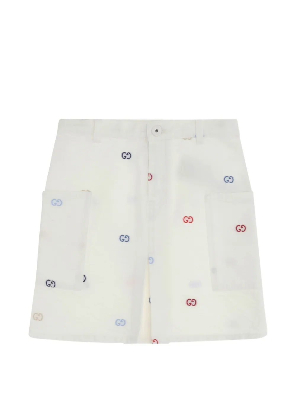 Gucci Kids jacquard pocket skirt - Weiß