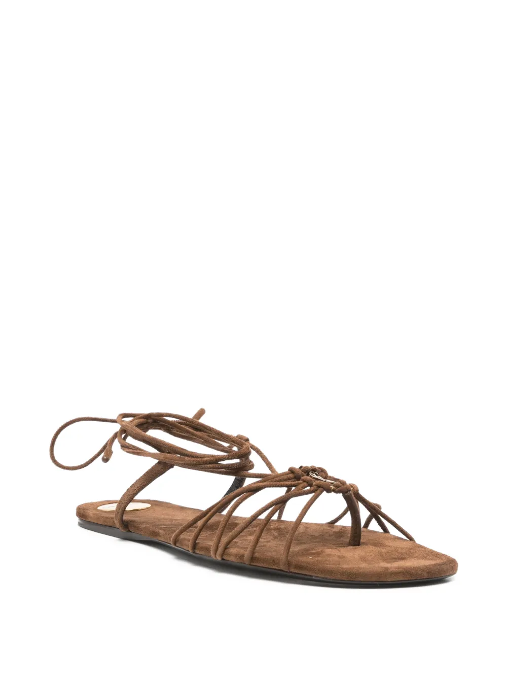 Saint Laurent Babylone sandalen met bandjes Bruin