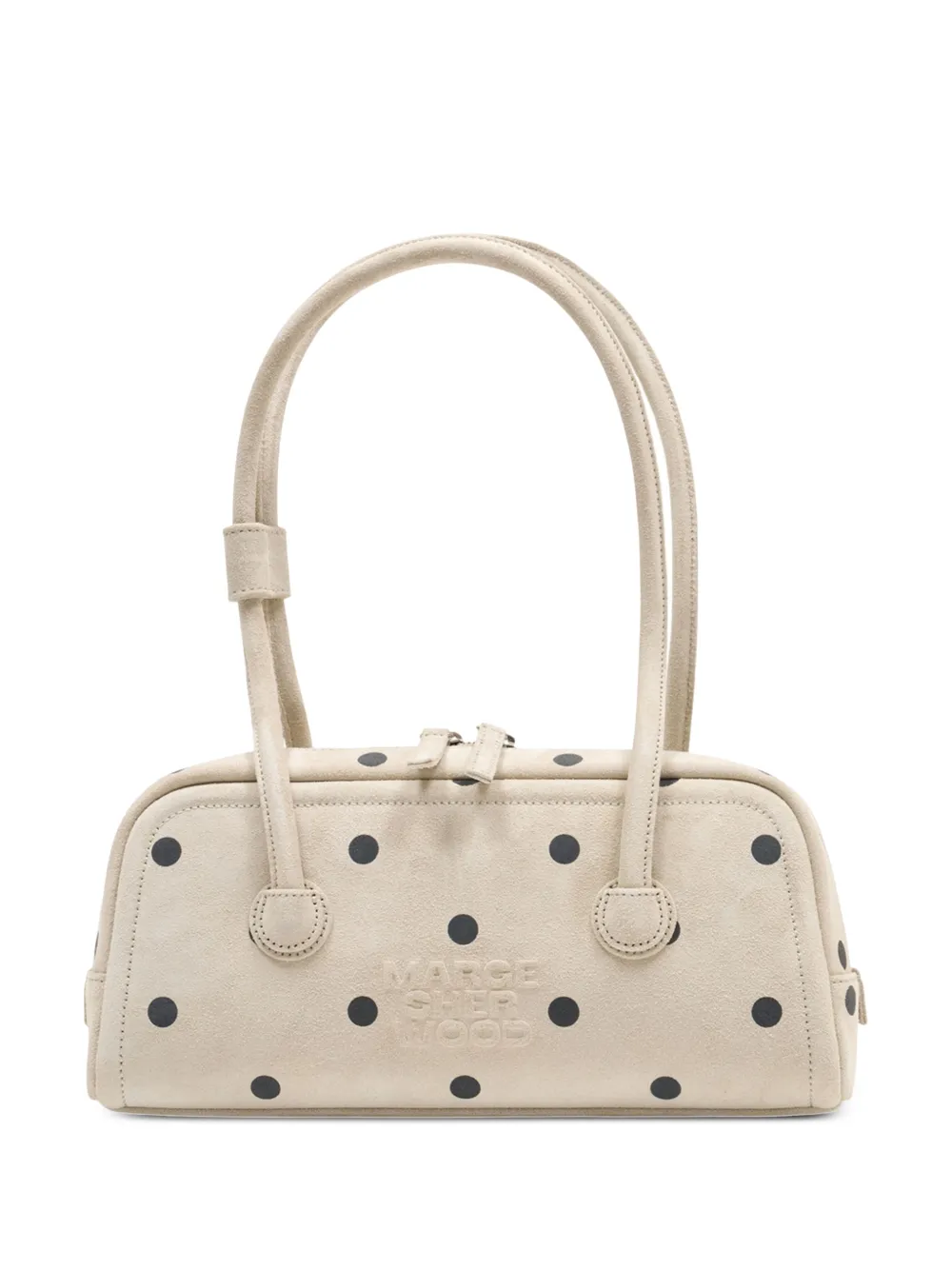 Marge Sherwood polka dot soft leather shoulder bag - Toni neutri