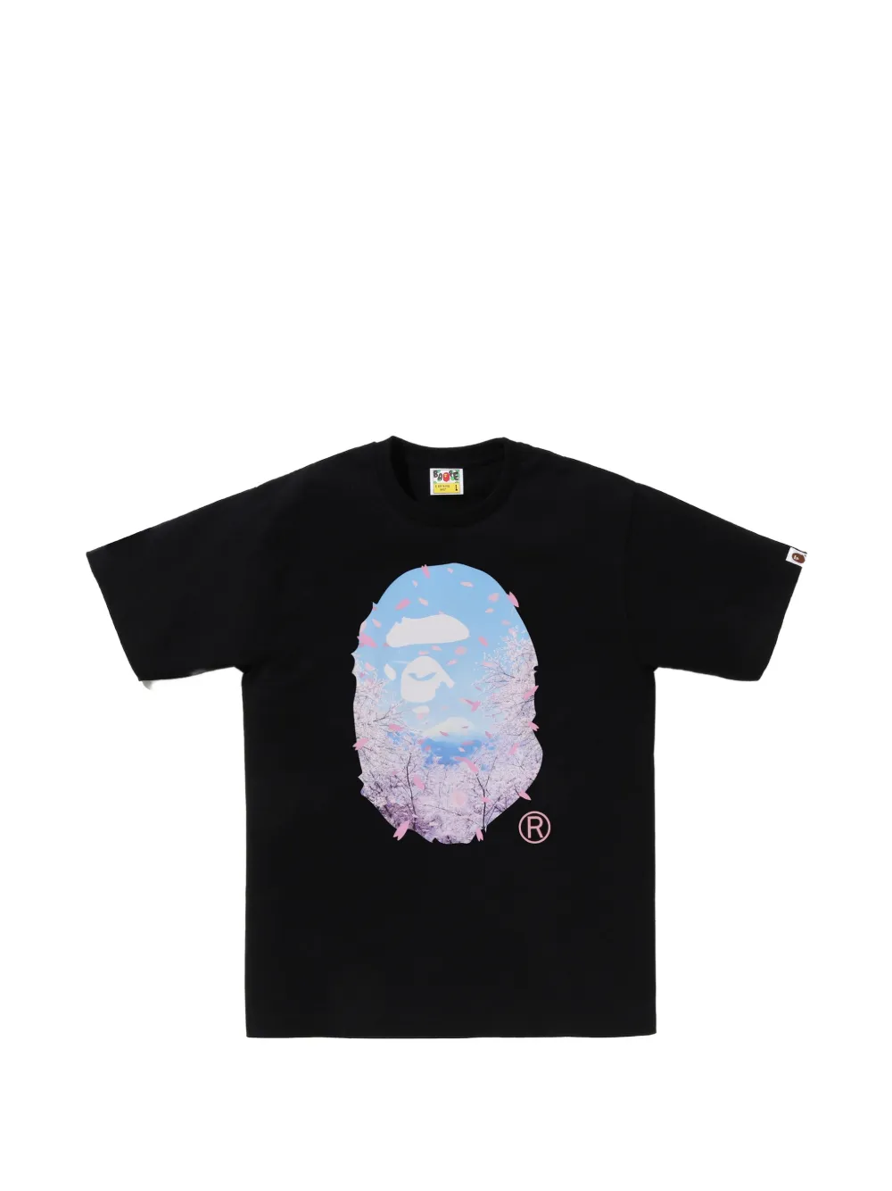 A BATHING APE® floral-print T-shirt - Nero