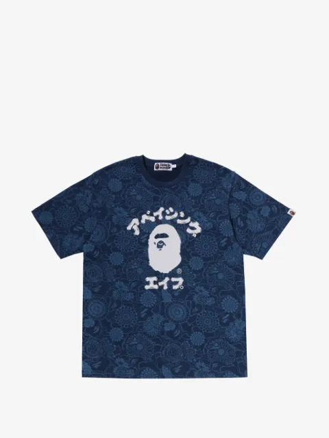 A BATHING APE® Japanese Art Camo College cotton T-shirt
