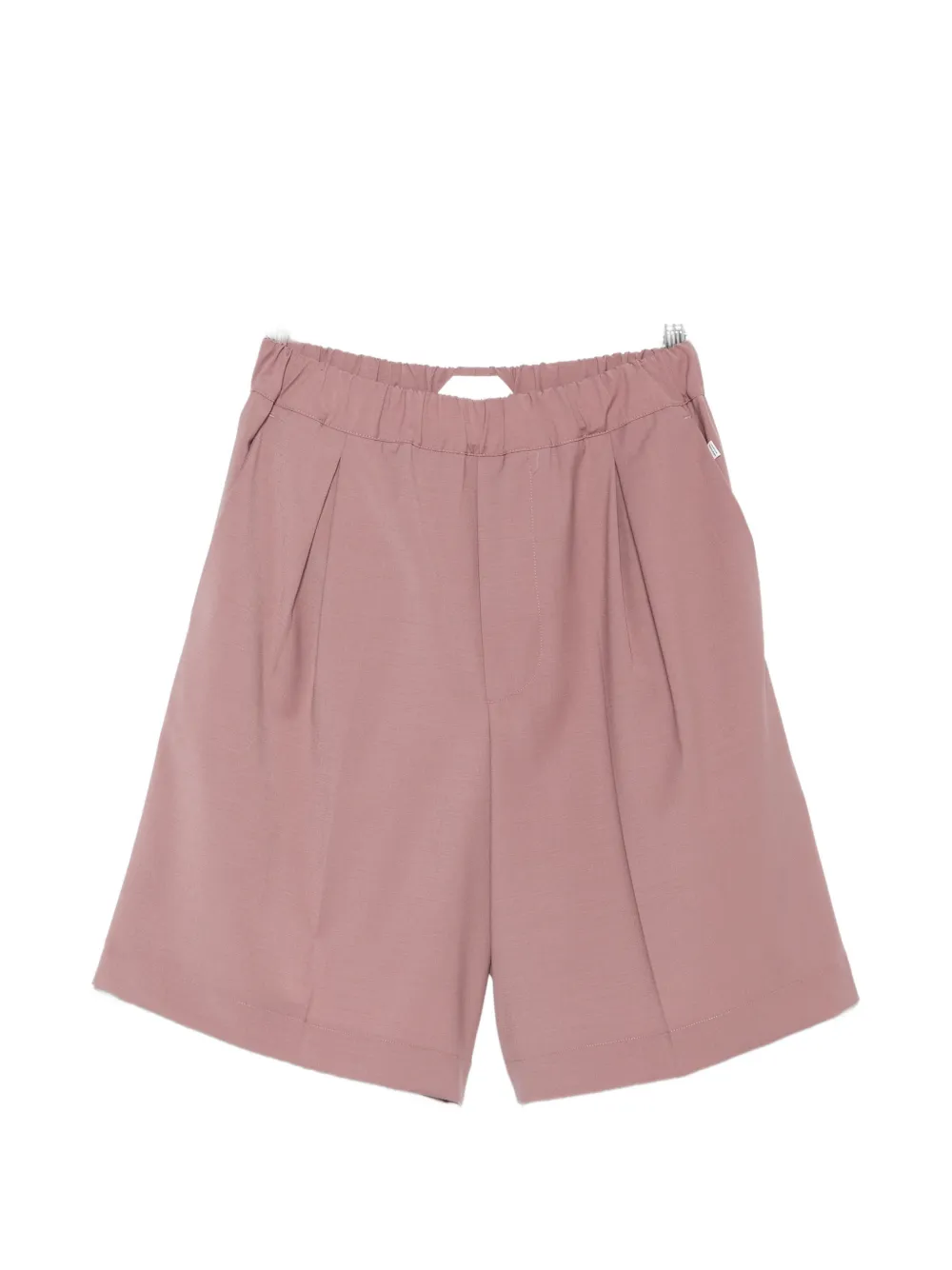 New York Resident pleated elasticated-waist shorts - Rosa