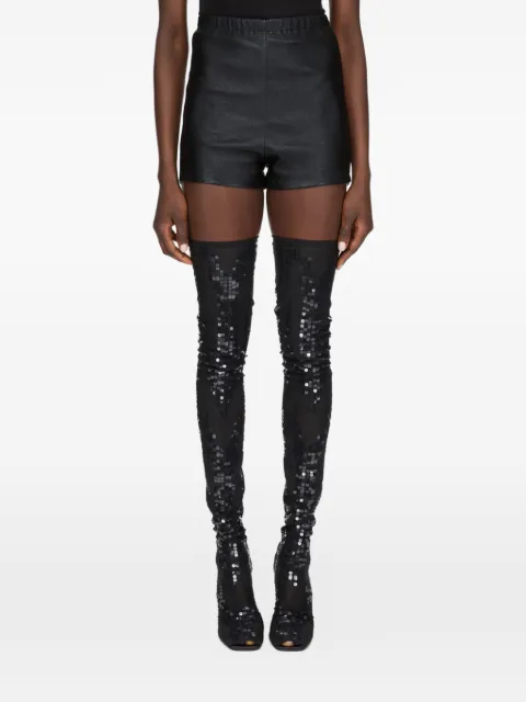 Rick Owens Lilies Line Lilies high-waist leather shorts