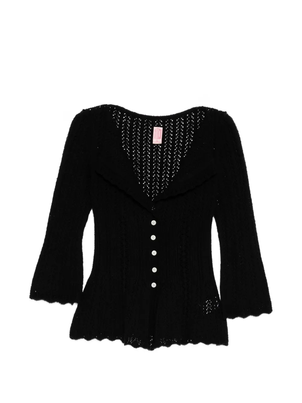 FETICO BOUCLÉ lace cardigan - Nero