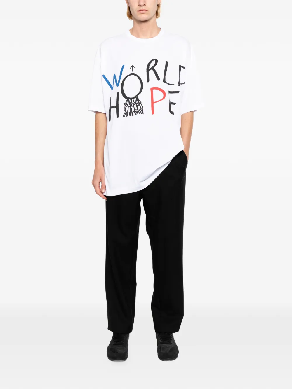 Comme Des Garçons Shirt Katoenen T-shirt met grafische print Wit
