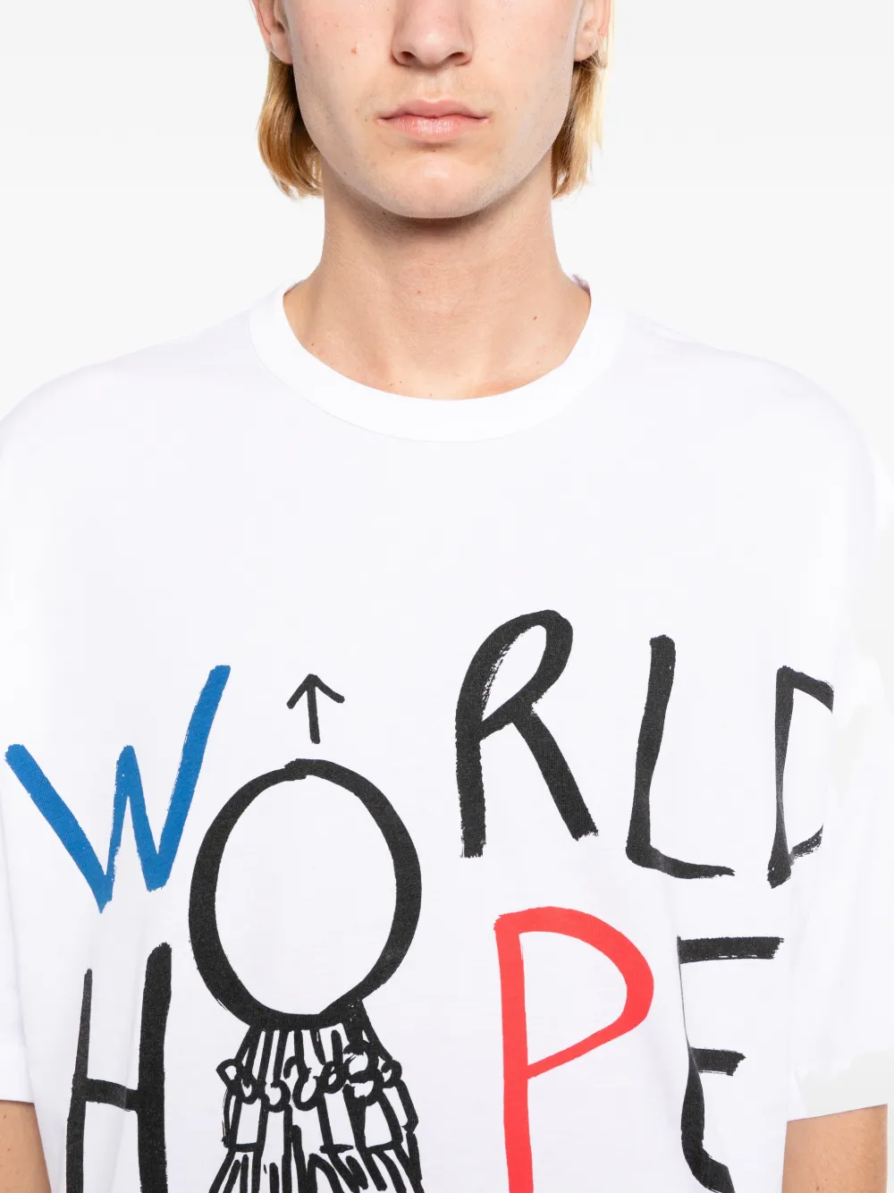 Comme Des Garçons Shirt Katoenen T-shirt met grafische print Wit