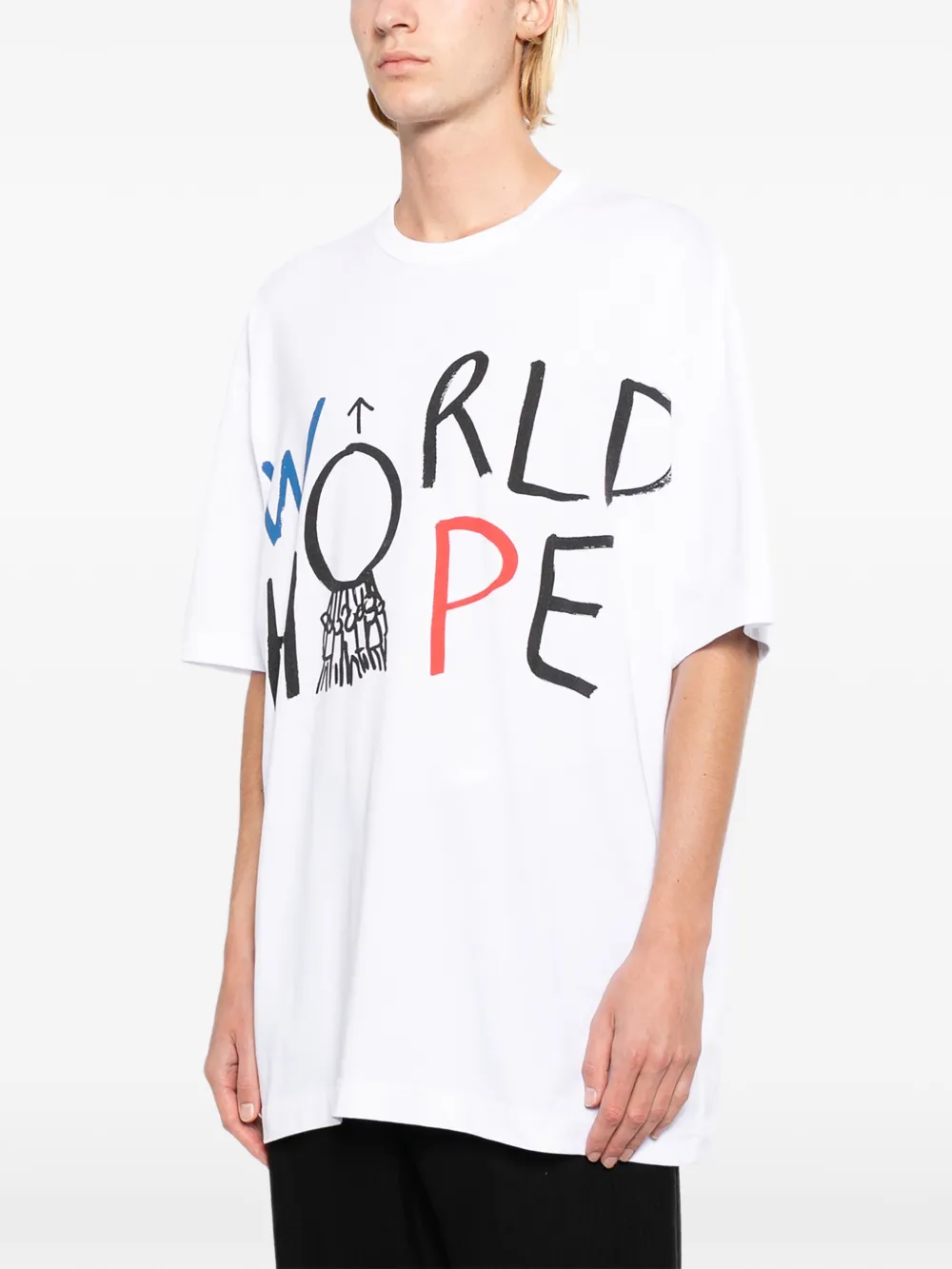 Comme Des Garçons Shirt Katoenen T-shirt met grafische print Wit