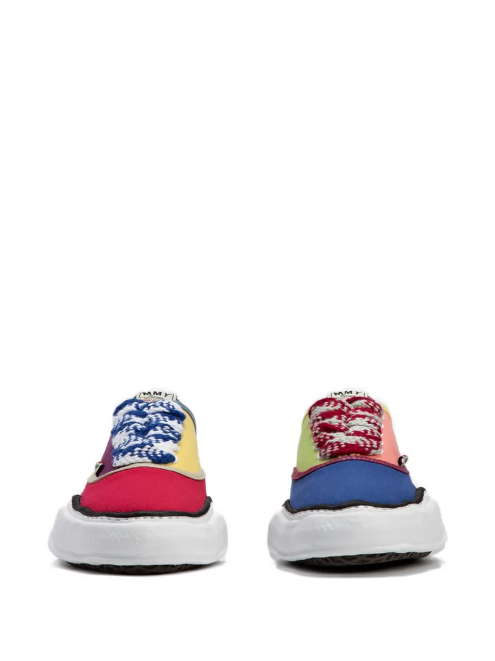 Maison MIHARA YASUHIRO Sneakers met chunky zool en colourblocking Rood