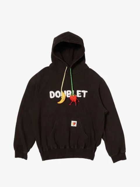 Doublet 프루츠 아플리케 코튼 후디