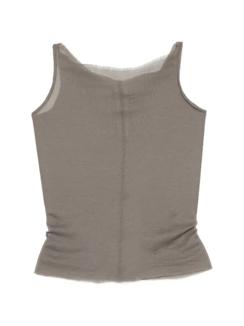 Rick Owens sheer raw-edge top