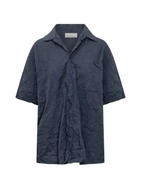 Gongdid Design hand-pleated crinkled shirt