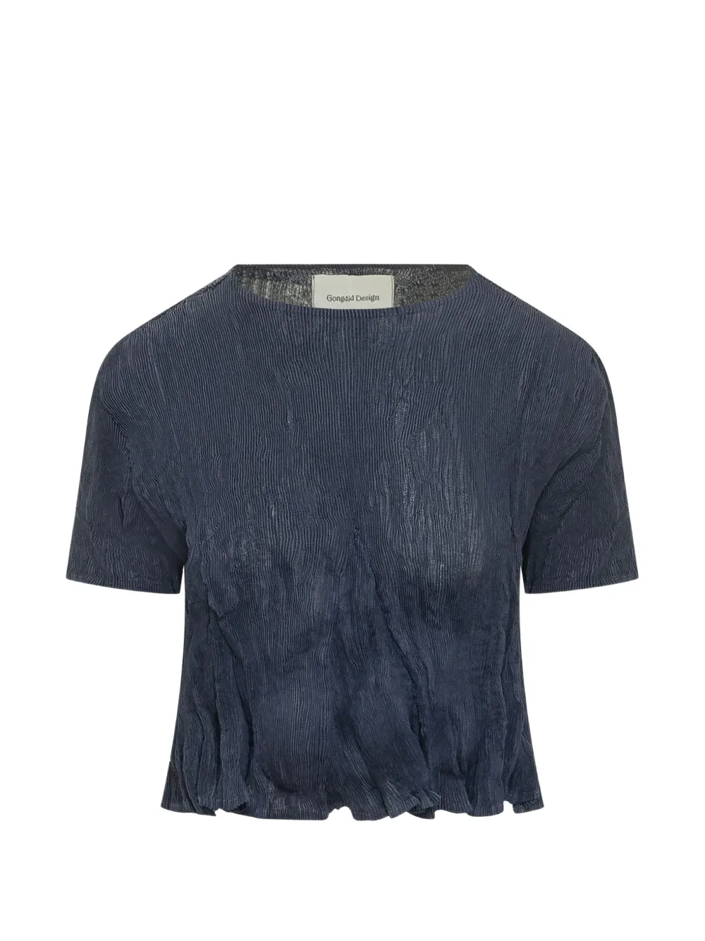 Gongdid Design GD172 wavy cropped top - Blu