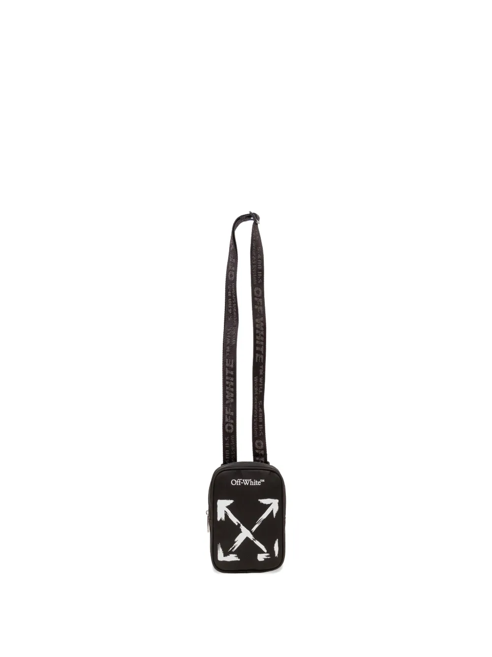 Off-White Kids Arrow paint crossbody bag - Nero