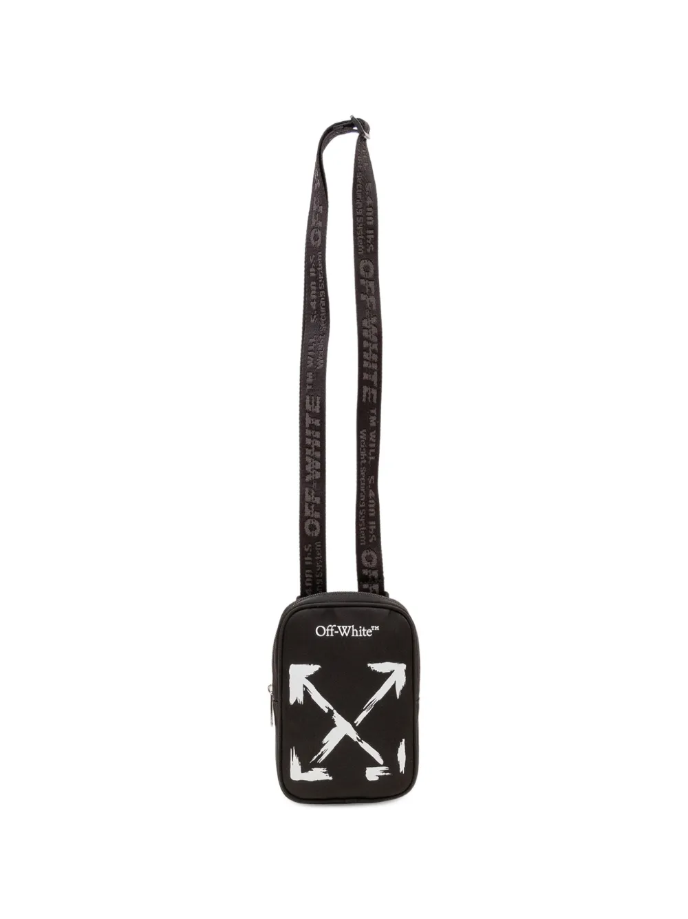 Off-White Kids Arrow paint crossbody bag - Nero