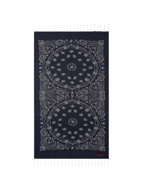 MC2 Saint Barth bandana print tassel beach towel