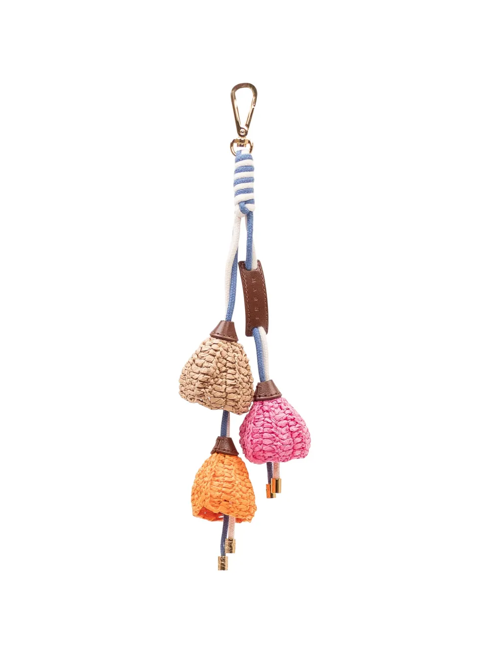 Marni flower-pendant keyring - Blu