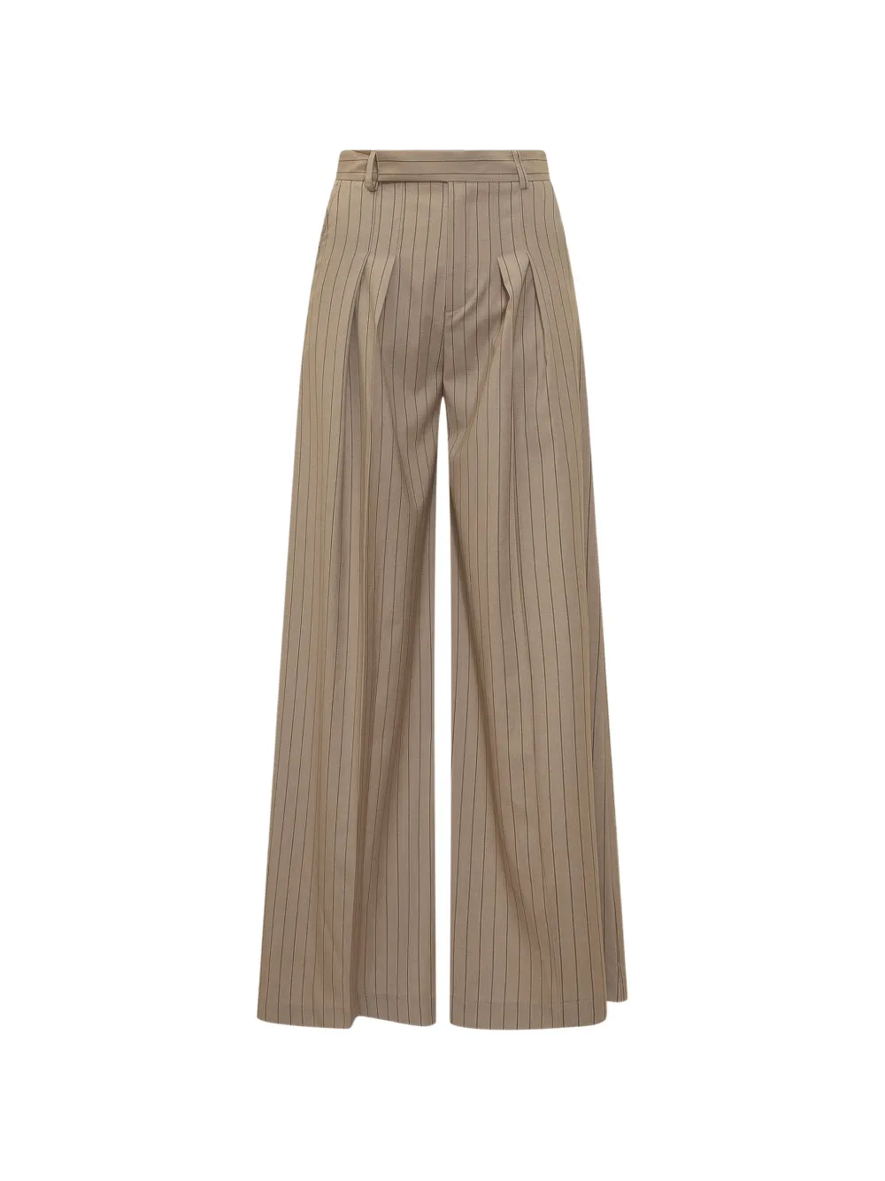 LE SULLY STUDIO pinstripe pleated trousers - Nude