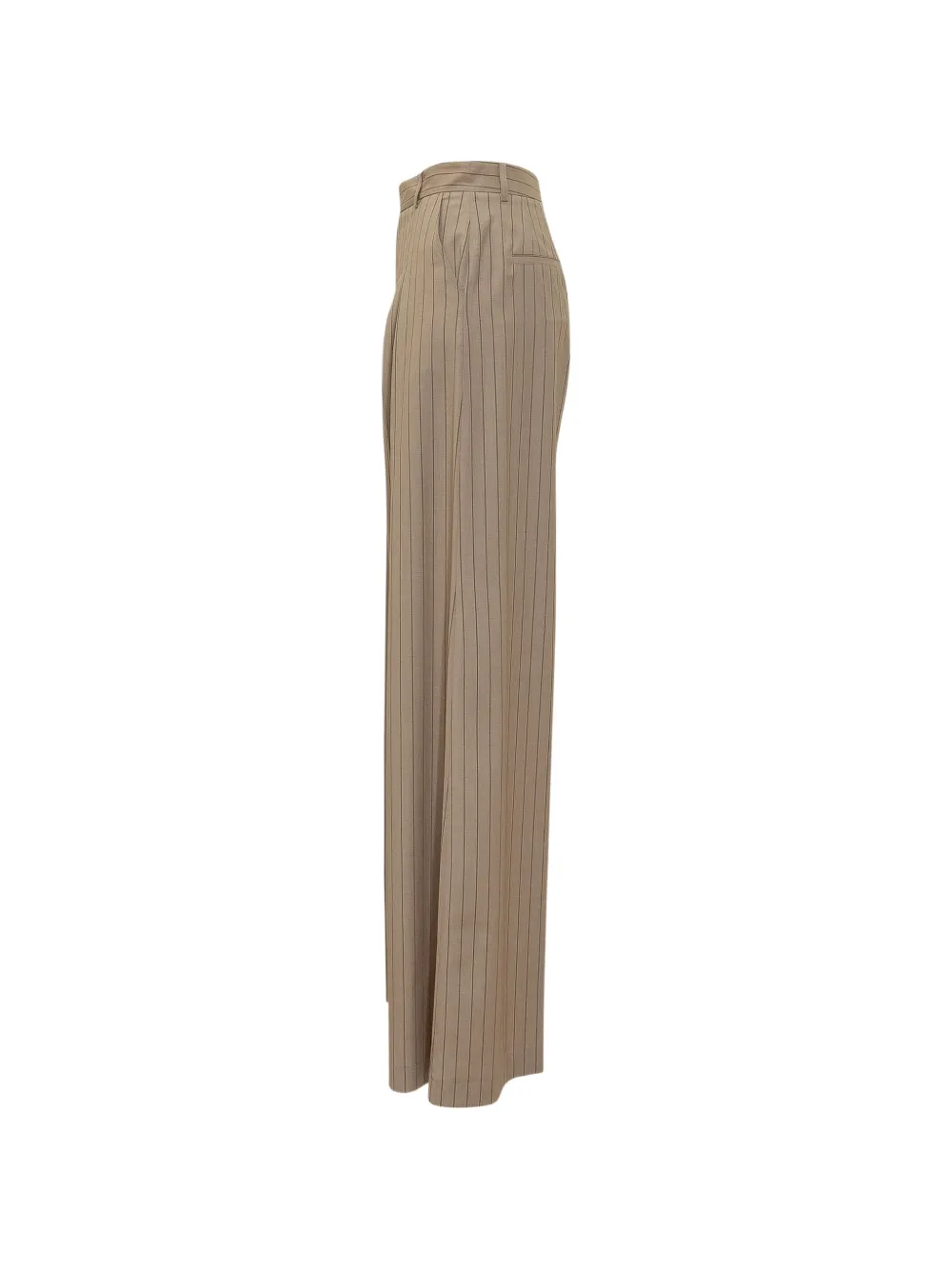  Le Sully Studio Pinstripe Pleated Trousers - Neutrals 