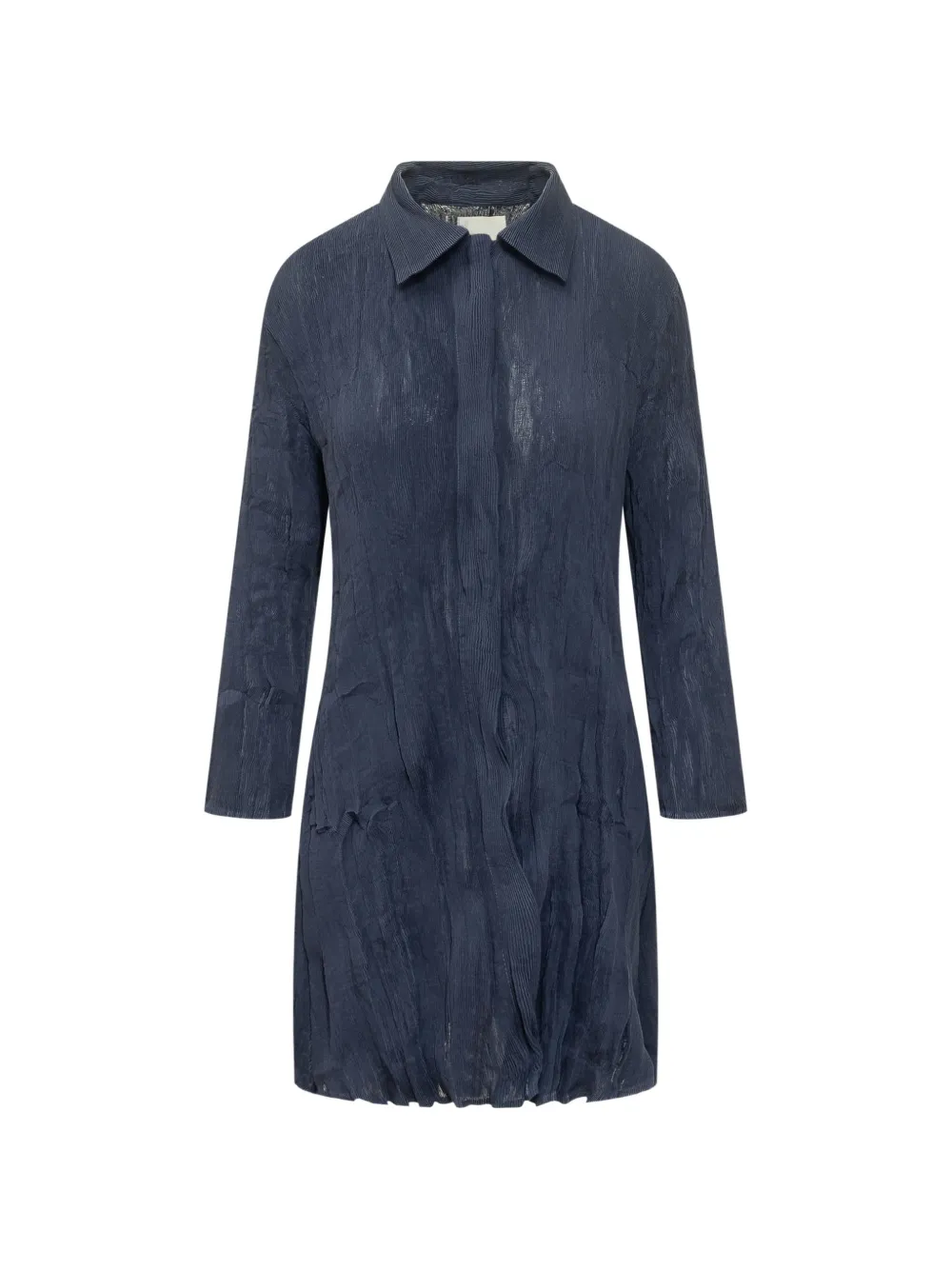 Gongdid Design GD174 wavy shirt mini dress - Blu