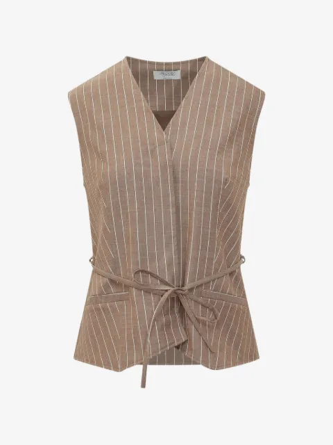 LE SULLY STUDIO striped tie-waist vest