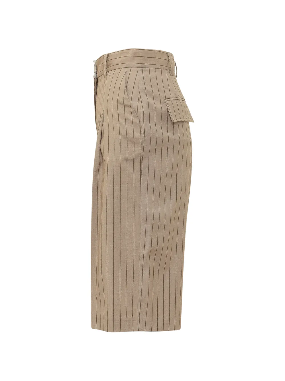  Le Sully Studio Pinstriped Shorts - Neutrals 