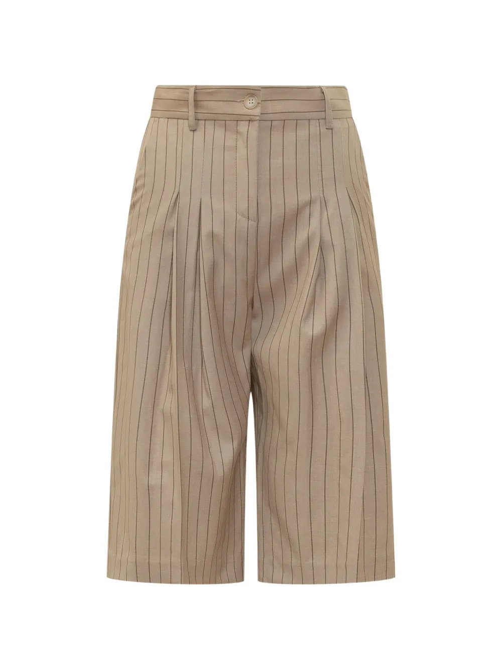 LE SULLY STUDIO pinstriped shorts - Toni neutri