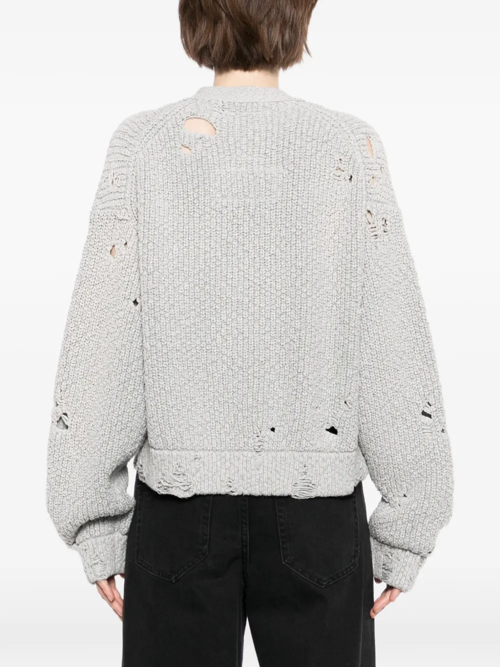 Maison MIHARA YASUHIRO Gerafeld vest met vervaagd effect Grijs