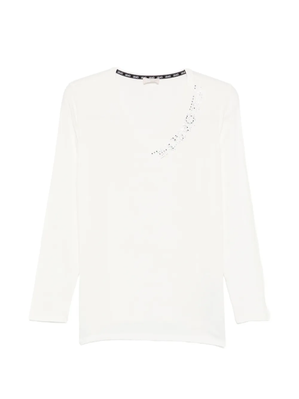 LIU JO embellished V-neck T-shirt - Weiß